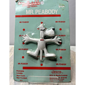 Mr. Peabody Bullwinkle and Friends Rubber Bendable Figure Vintage 1985 Jesco